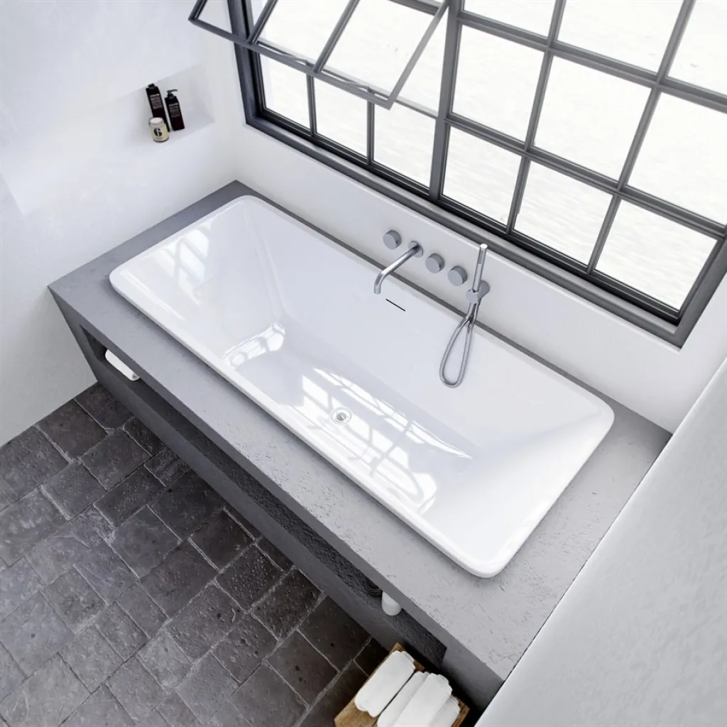 Pulcher Code 1700 - Inbyggt badkar 170x75 cm, Blank vit