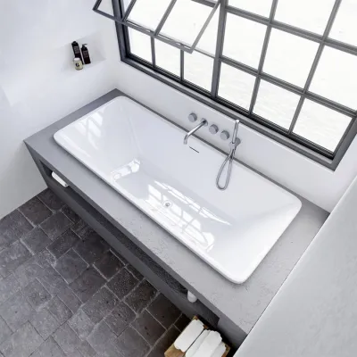 Pulcher Code 1700 - Inbyggt badkar 170x75 cm, Blank vit