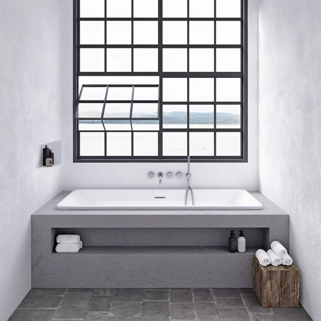 Pulcher Code 1800 - Inbyggt badkar 180x75 cm, Blank vit