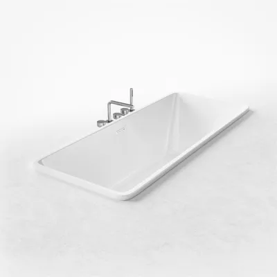 Pulcher Code 1800 - Inbyggt badkar 180x75 cm, Blank vit