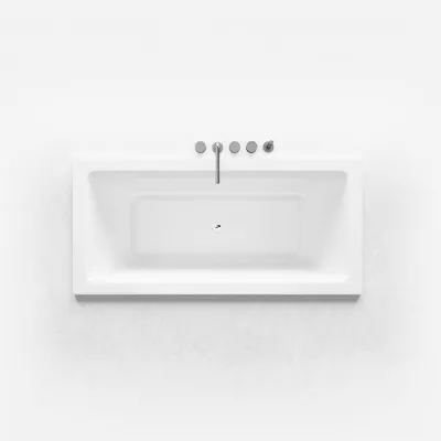 Pulcher Flat 1700 - Inbyggt badkar 170x80 cm., Blank vit