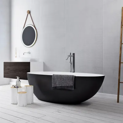 Boheme XL 170 - 170x87, Solid Matt Vit/Matt Svart SolidTec®