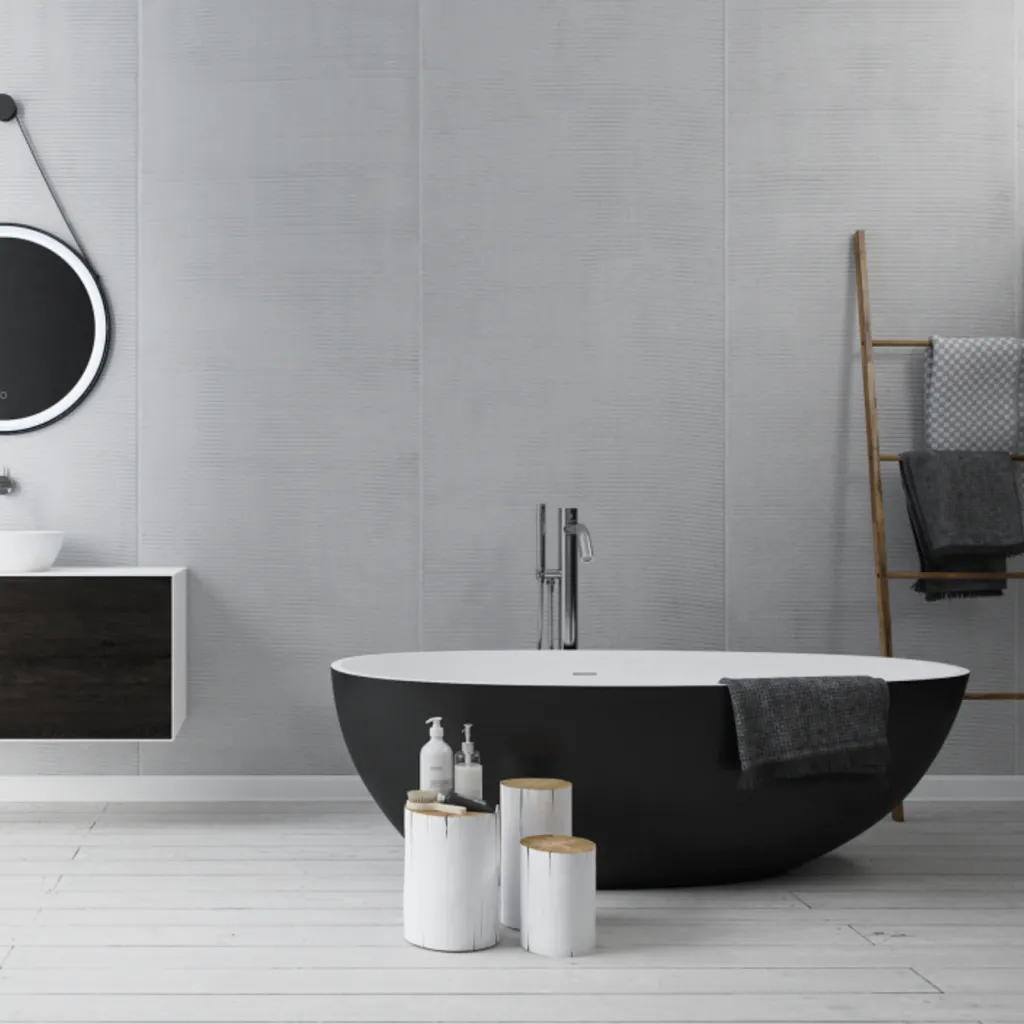Boheme XL 170 - 170x87, Solid Matt Vit/Matt Svart SolidTec®