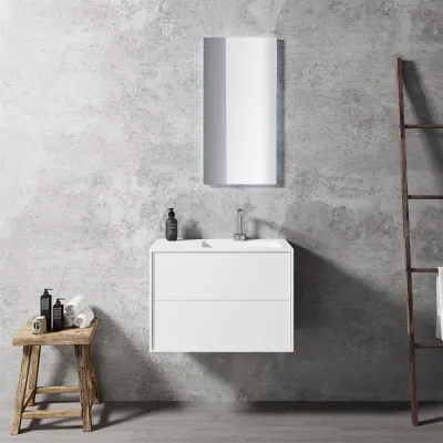 Compact 2 Waterproof 70X40R - Tvättskåp, Matt Vit SolidTec®