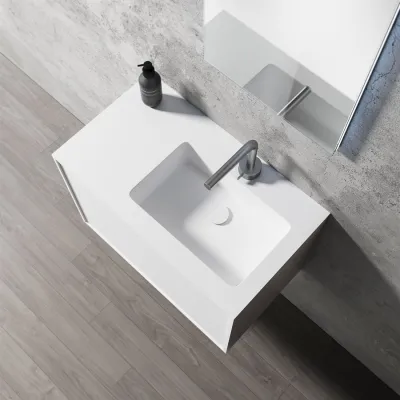 Compact 2 Waterproof 70X40R - Tvättskåp, Matt Vit SolidTec®