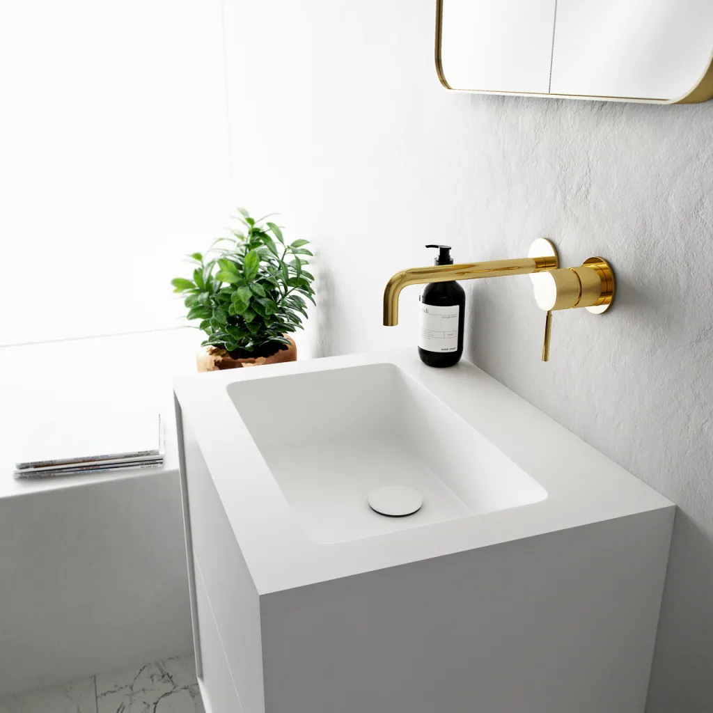 Compact 2 Waterproof 50X40 - Tvättskåp, Matt Vit SolidTec®