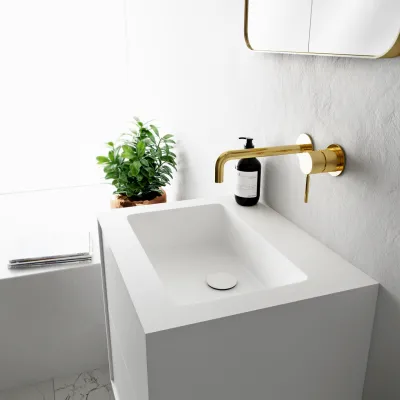 Compact 2 Waterproof 50X40 - Tvättskåp, Matt Vit SolidTec®