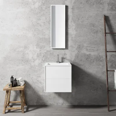 Compact 2 Waterproof 50X40 - Tvättskåp, Matt Vit SolidTec®