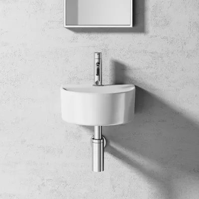Tara 320 - 30x26 cm Vitt porslinstvättställ