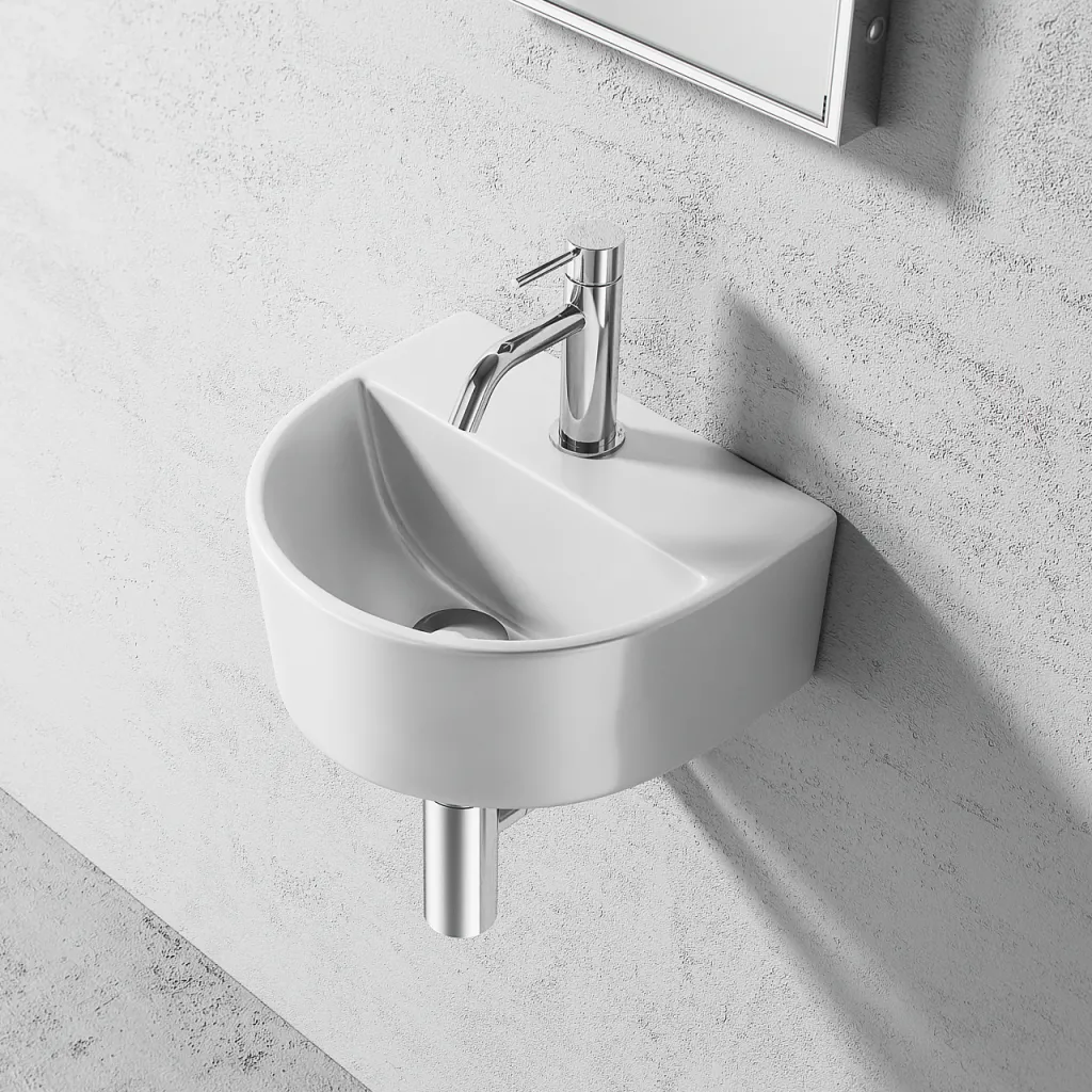 Tara 320 - 30x26 cm Vitt porslinstvättställ