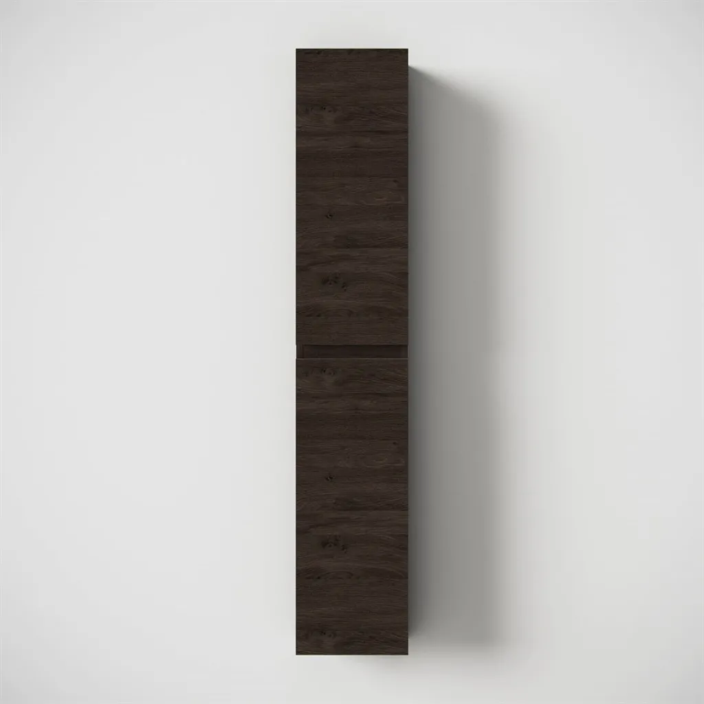 Copenhagen Front - 162x30x15 cm Högskåp, Rökt Svart Ek
