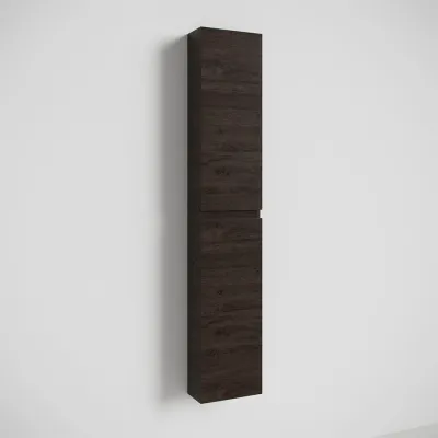 Copenhagen Front - 162x30x15 cm Högskåp, Rökt Svart Ek