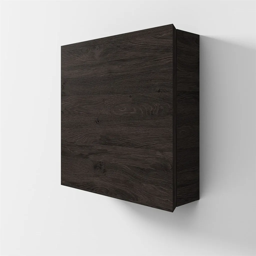 Copenhagen Front - 60x60x15 cm Väggskåp, Rökt Svart Ek