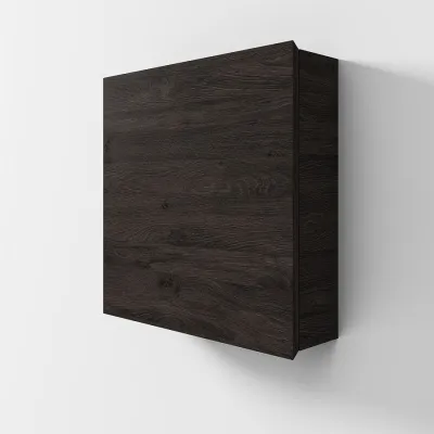 Copenhagen Front - 60x60x15 cm Väggskåp, Rökt Svart Ek