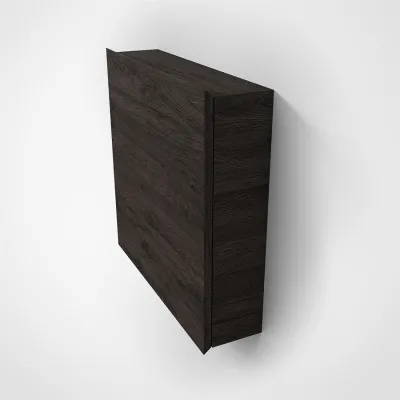 Copenhagen Front - 60x60x15 cm Väggskåp, Rökt Svart Ek