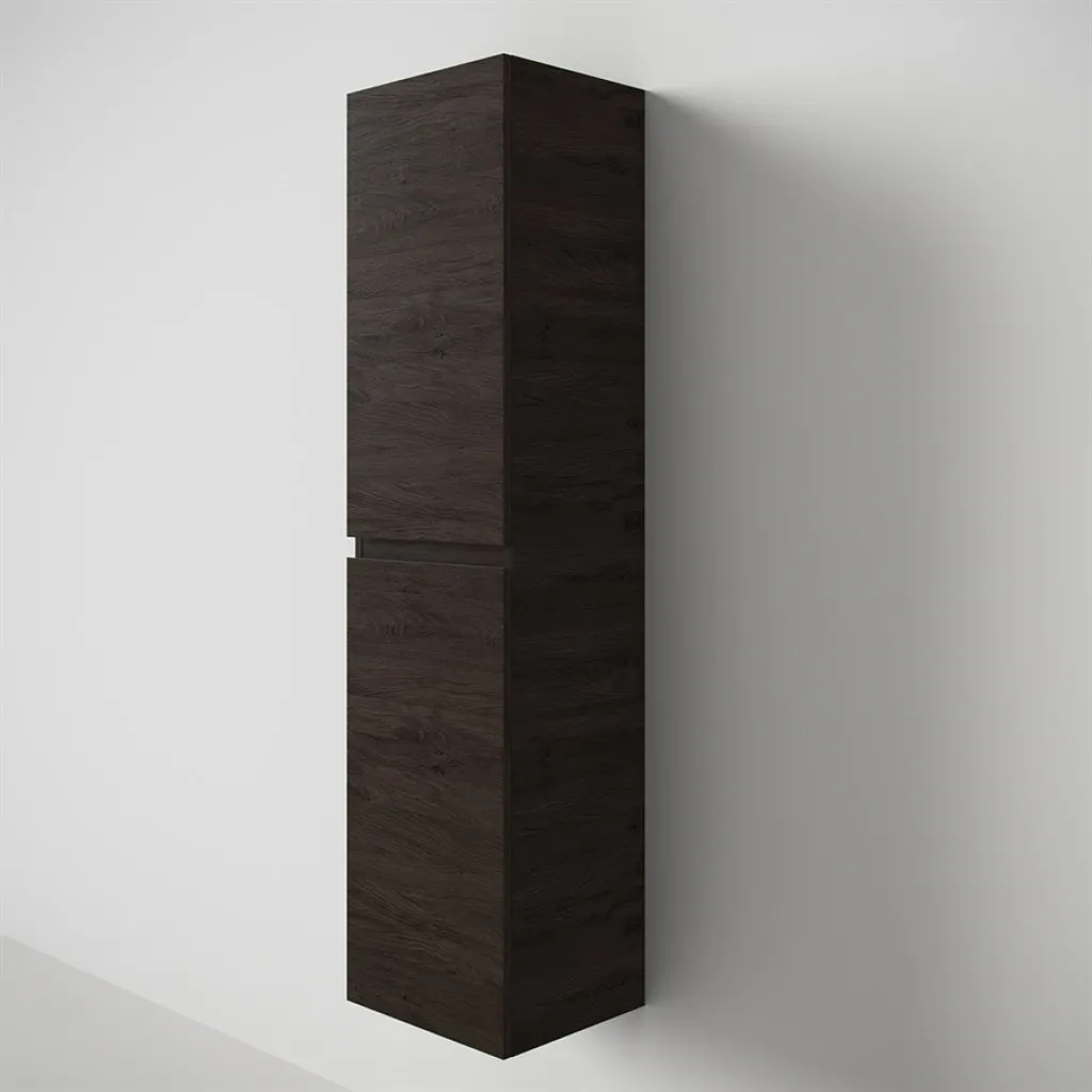 Copenhagen Front - 162x30x35 cm Högskåp, Rökt Svart Ek