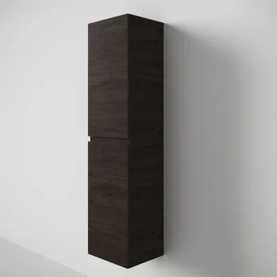 Copenhagen Front - 162x30x35 cm Högskåp, Rökt Svart Ek