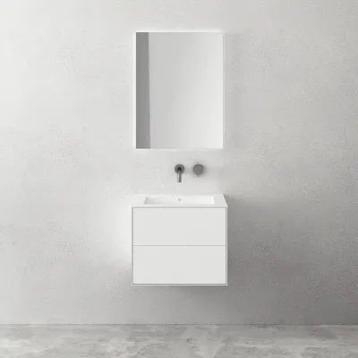 Copenhagen Chic 60 - Badrumsmöbler, Corian®, Mattvit