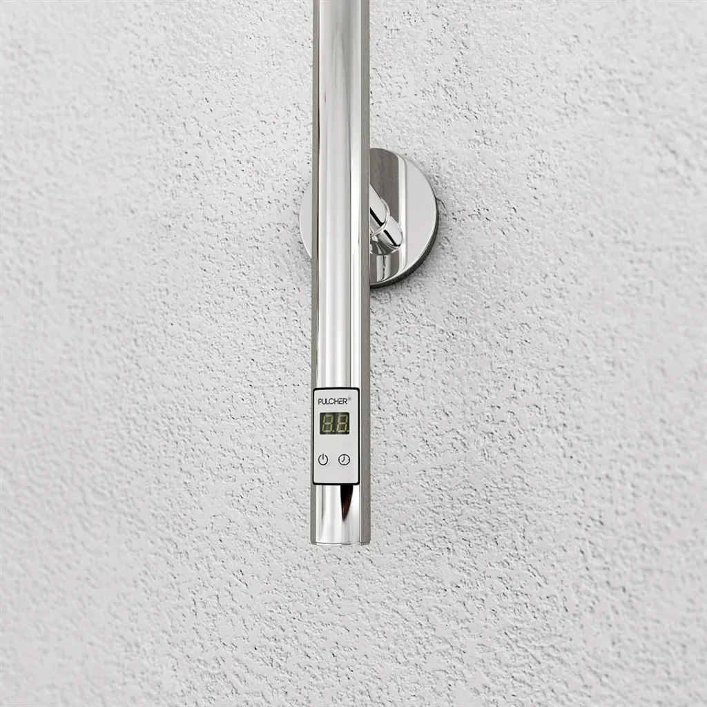 Pulcher® Style PS14 - Elektrisk handdukstork m/timer, krom