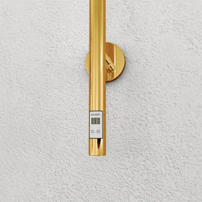 Pulcher® Style PS14 - Elektrisk handdukstork m/timer, PVD mässing