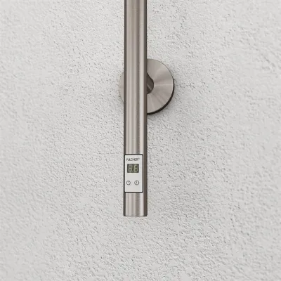 Pulcher® Style PS14 - Elektrisk handdukstork m/timer, borstat rostfritt stål