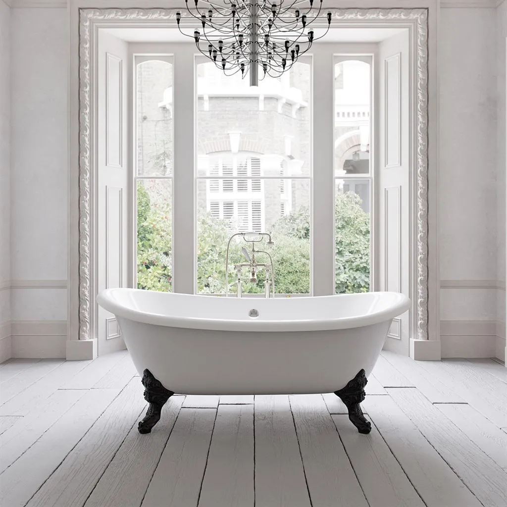 The Suite 183 - Black & White, emaljerat gjutjärnsbadkar