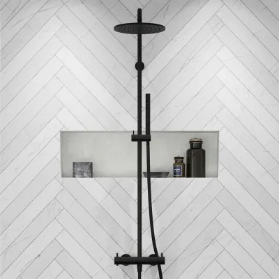 Semplice Rain DeLuxe SRL02 - SmartTerm Ø25 EasyClean, Matt svart