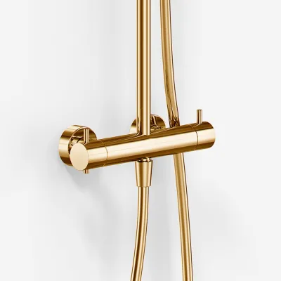 Semplice Rain DeLuxe SRL02 - SmartTerm Ø25 EasyClean, Polerad Mässing Natur