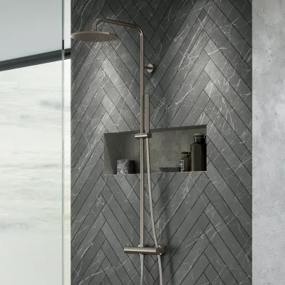 Semplice Rain DeLuxe SRL02 - SmartTerm Ø25 EasyClean, PVD borstat stål