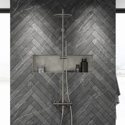 Semplice Rain DeLuxe SRL02 - SmartTerm Ø25 EasyClean, PVD borstat stål