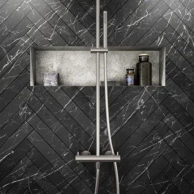 Semplice Rain DeLuxe SRL02 - SmartTerm Ø25 EasyClean, PVD borstat stål