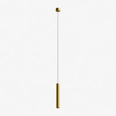 Tube Light 300 - Ø40x300 mm., LED-pendel, Matt guld