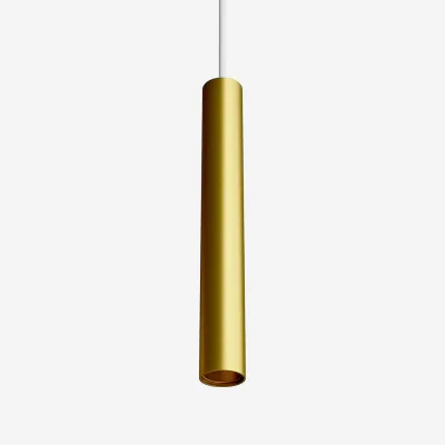 Tube Light 300 - Ø40x300 mm., LED-pendel, Matt guld