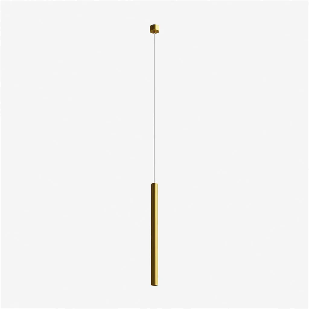 Tube Light 600 - Ø40x600 mm., LED-pendel, Matt guld
