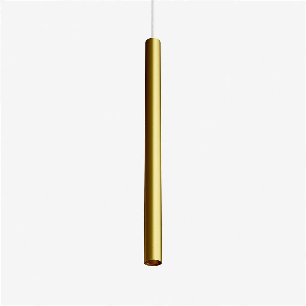 Tube Light 600 - Ø40x600 mm., LED-pendel, Matt guld