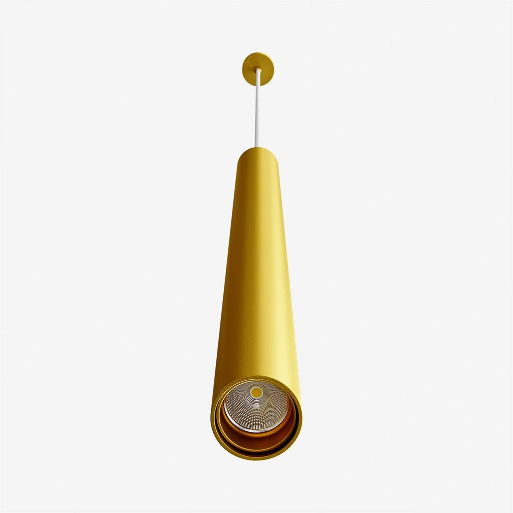 Tube Light 600 - Ø40x600 mm., LED-pendel, Matt guld