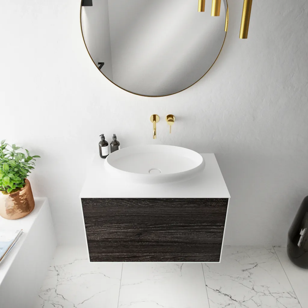 Boheme 60 - 60x40 cm Handfat - Matt Vit SolidTec®