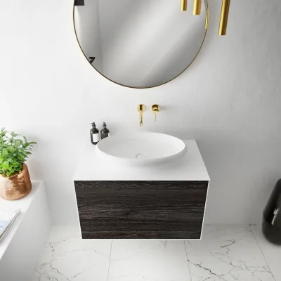 Boheme 60 - 60x40 cm Handfat - Matt Vit SolidTec®