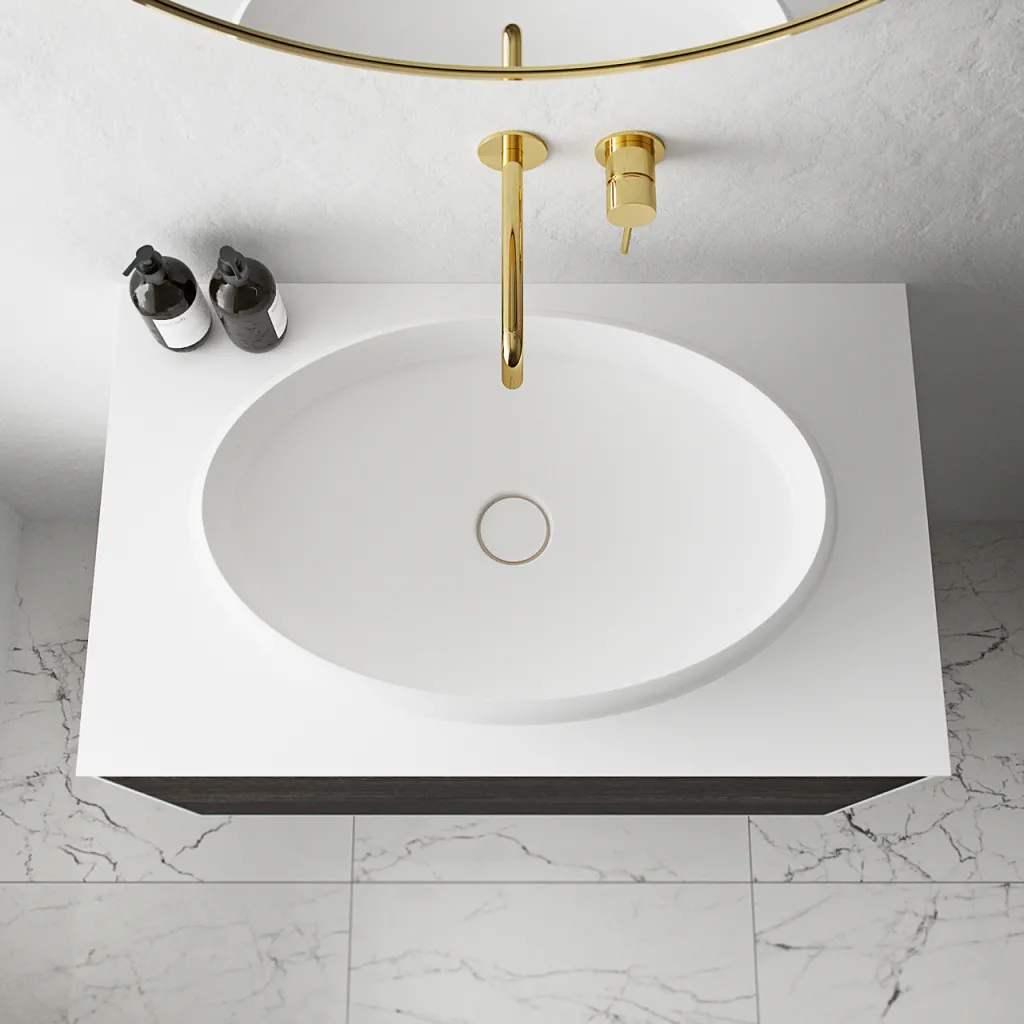 Boheme 60 - 60x40 cm Handfat - Matt Vit SolidTec®