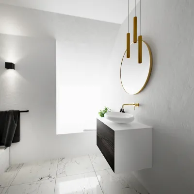 Boheme 60 - 60x40 cm Handfat - Matt Vit SolidTec®