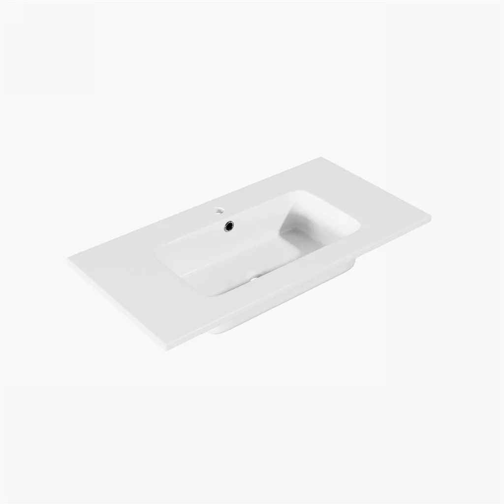 ArkiLife® Cobus ACC90-SB - Slim-Edge design tvättställ 90,5x46,5 cm, White Sanistone