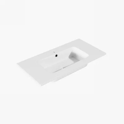 ArkiLife® Cobus ACC90-SB - Slim-Edge design tvättställ 90,5x46,5 cm, White Sanistone
