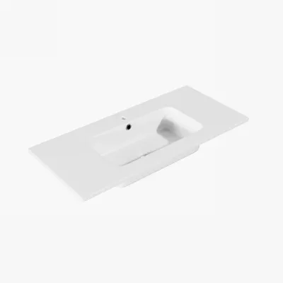 ArkiLife® Cobus ACC100-SB - Slim-Edge designertvättställ 100,5x46,5 cm, Vit Sanistone