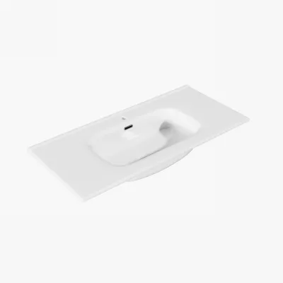 ArkiLife® Cobus ACC100-CB - 101x46,5 Slim-Edge, Vit porslinstvättställ