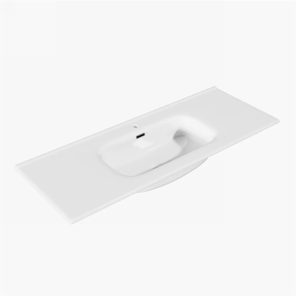 ArkiLife®Cobus ACC120-CB - 121x46,5 Slim-Edge, Vit porslinsvask