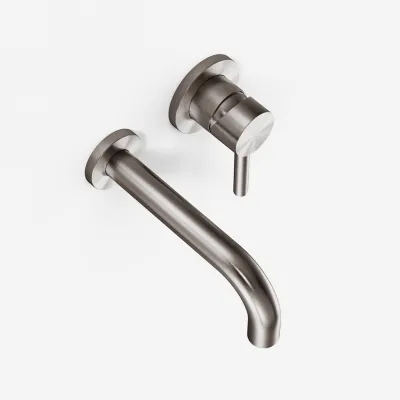 Semplice SHV102 - Tvättställsblandare, 22 cm pip, PVD borstat stål