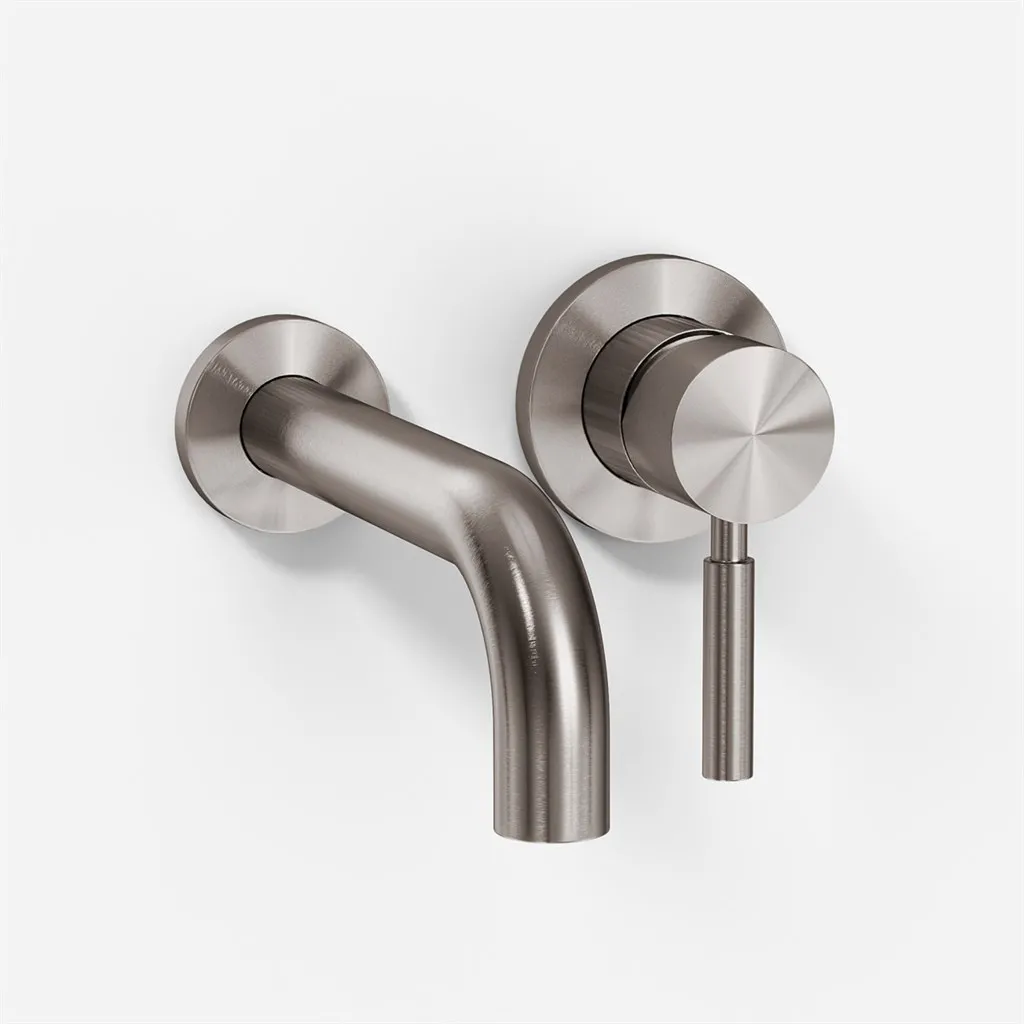 Semplice SHV102 - Tvättställsblandare, 22 cm pip, PVD borstat stål