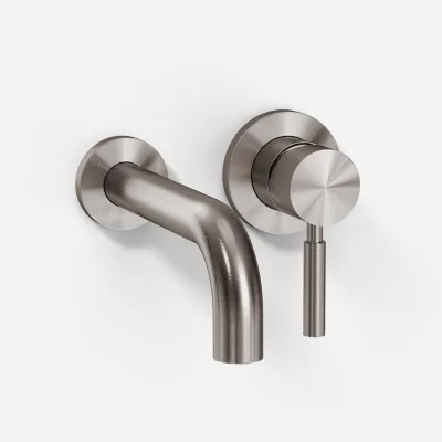 Semplice SHV102 - Tvättställsblandare, 22 cm pip, PVD borstat stål