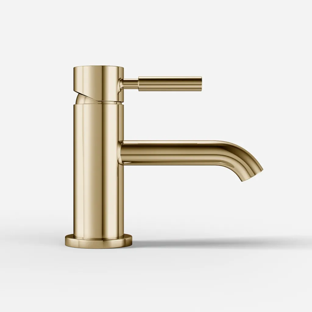 Semplice SHV101 - Tvättställsarmatur, Polerad Mässing Natur