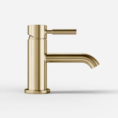 Semplice SHV101 - Tvättställsarmatur, Polerad Mässing Natur